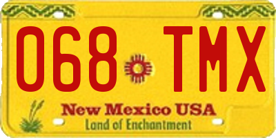 NM license plate 068TMX