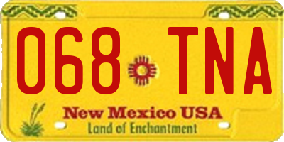 NM license plate 068TNA