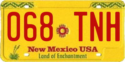 NM license plate 068TNH