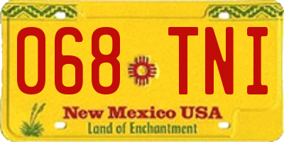 NM license plate 068TNI