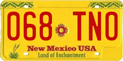 NM license plate 068TNO