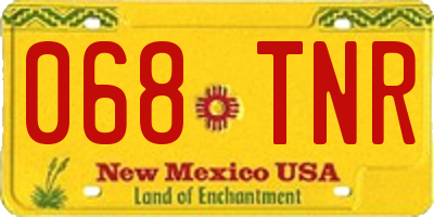 NM license plate 068TNR