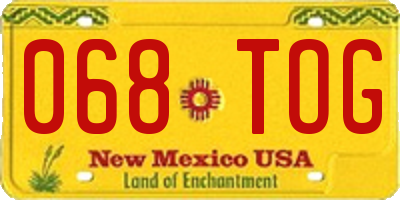 NM license plate 068TOG