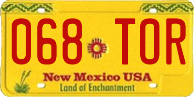 NM license plate 068TOR