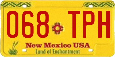 NM license plate 068TPH