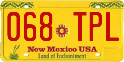 NM license plate 068TPL