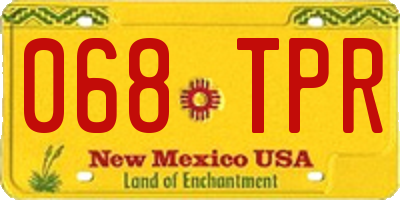 NM license plate 068TPR