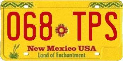 NM license plate 068TPS