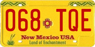 NM license plate 068TQE