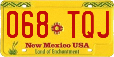 NM license plate 068TQJ