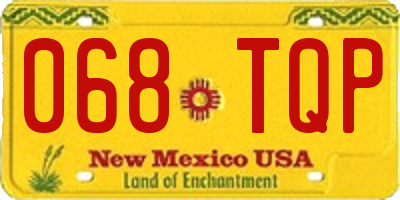 NM license plate 068TQP
