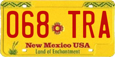 NM license plate 068TRA