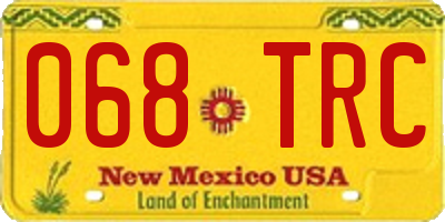 NM license plate 068TRC