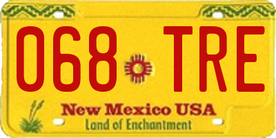 NM license plate 068TRE