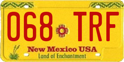 NM license plate 068TRF