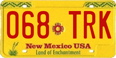 NM license plate 068TRK