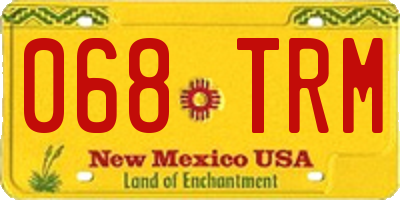 NM license plate 068TRM
