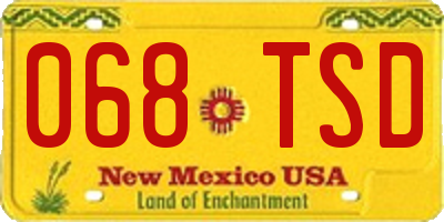 NM license plate 068TSD