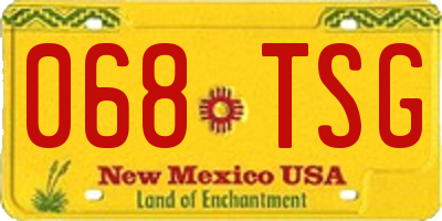 NM license plate 068TSG