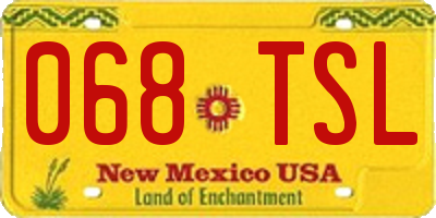 NM license plate 068TSL