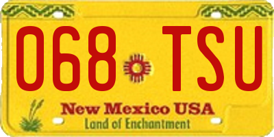 NM license plate 068TSU