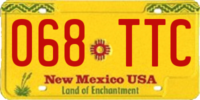 NM license plate 068TTC