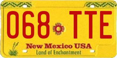 NM license plate 068TTE