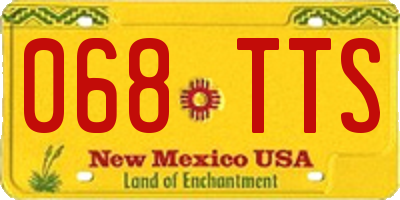 NM license plate 068TTS