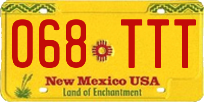 NM license plate 068TTT
