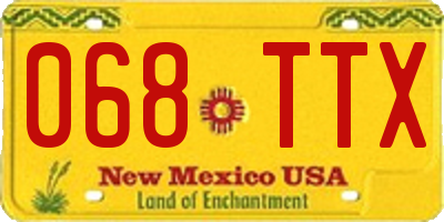 NM license plate 068TTX