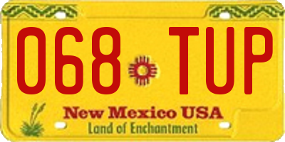 NM license plate 068TUP