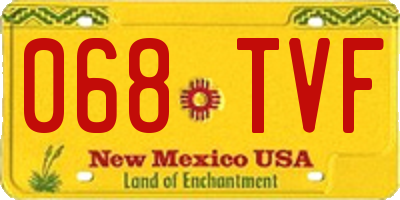 NM license plate 068TVF