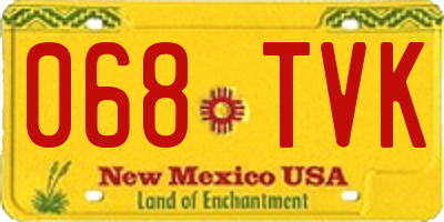 NM license plate 068TVK