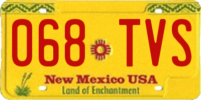 NM license plate 068TVS