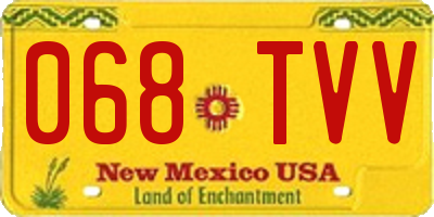 NM license plate 068TVV