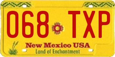 NM license plate 068TXP