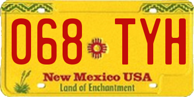 NM license plate 068TYH