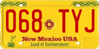 NM license plate 068TYJ