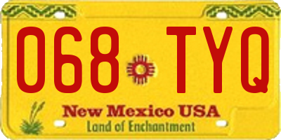 NM license plate 068TYQ
