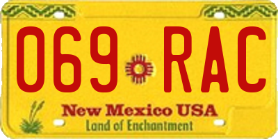 NM license plate 069RAC