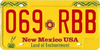 NM license plate 069RBB