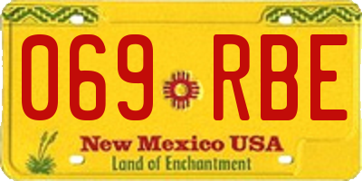 NM license plate 069RBE