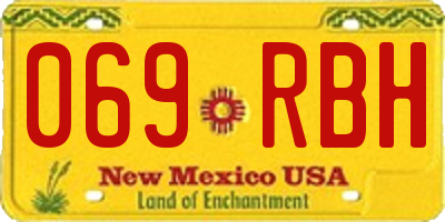 NM license plate 069RBH