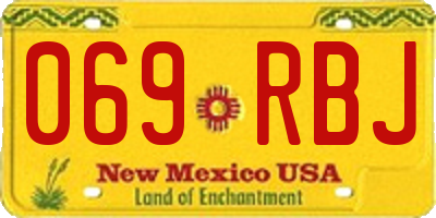 NM license plate 069RBJ