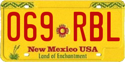 NM license plate 069RBL