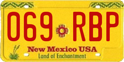 NM license plate 069RBP