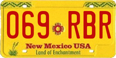 NM license plate 069RBR