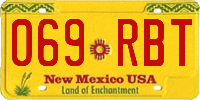 NM license plate 069RBT