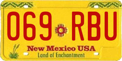 NM license plate 069RBU
