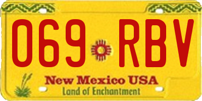 NM license plate 069RBV